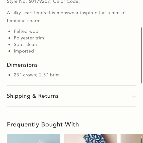 Anthropologie Jones black  scarf trimmed rancher  hat new with tags  one size - Picture 4 of 8